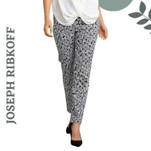 Joseph Ribkoff Printed High-rise Pants Style 211290 | Navy White | Size 14